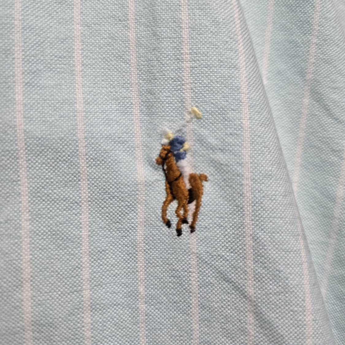 폴로 랄프로렌 클래식핏 스트라이프 셔츠 하늘색  상품이미지5