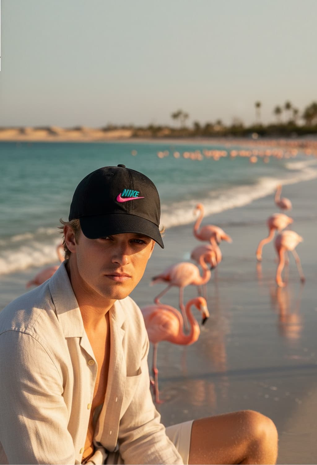 NIKE 나이키 초레어 헤리티지86 나일론 플라밍고 핑크/청록 볼캡 모자 상품이미지2