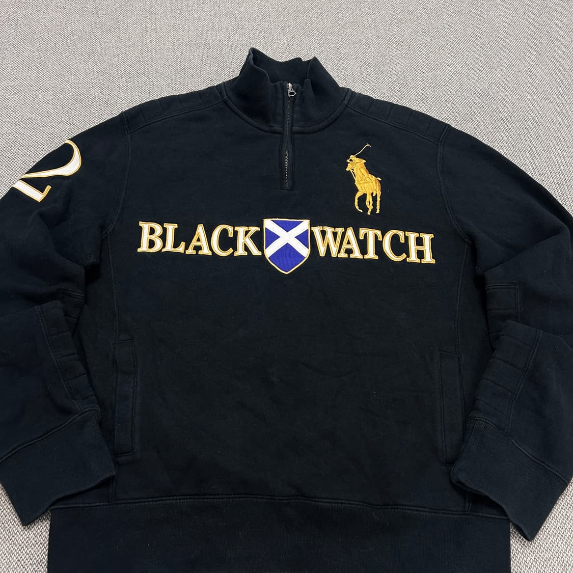 폴로 블랙와치 빅포니 하프집업 코튼니트(L) 상품이미지2