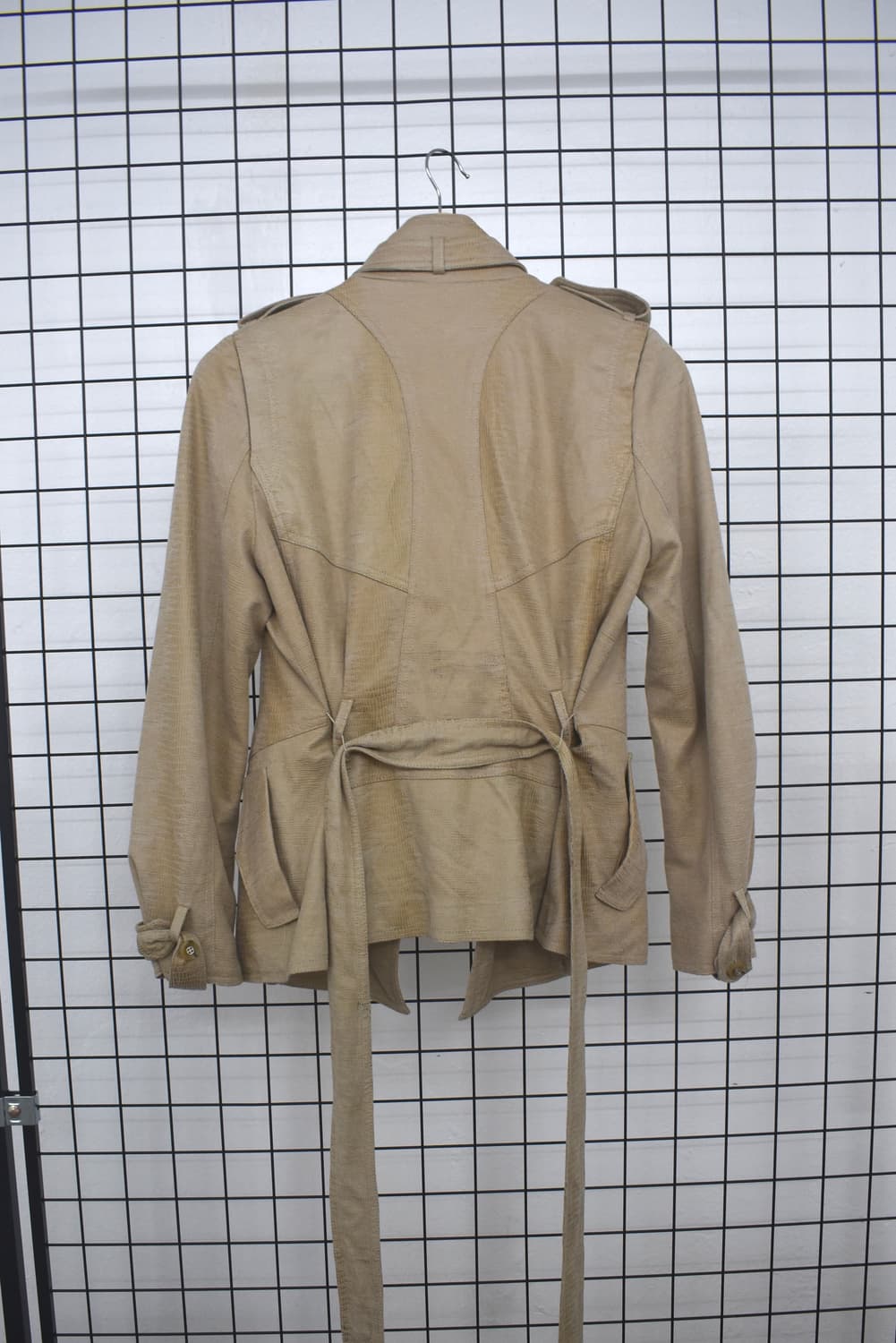 Beige Suede High Neck Jacket 상품이미지5