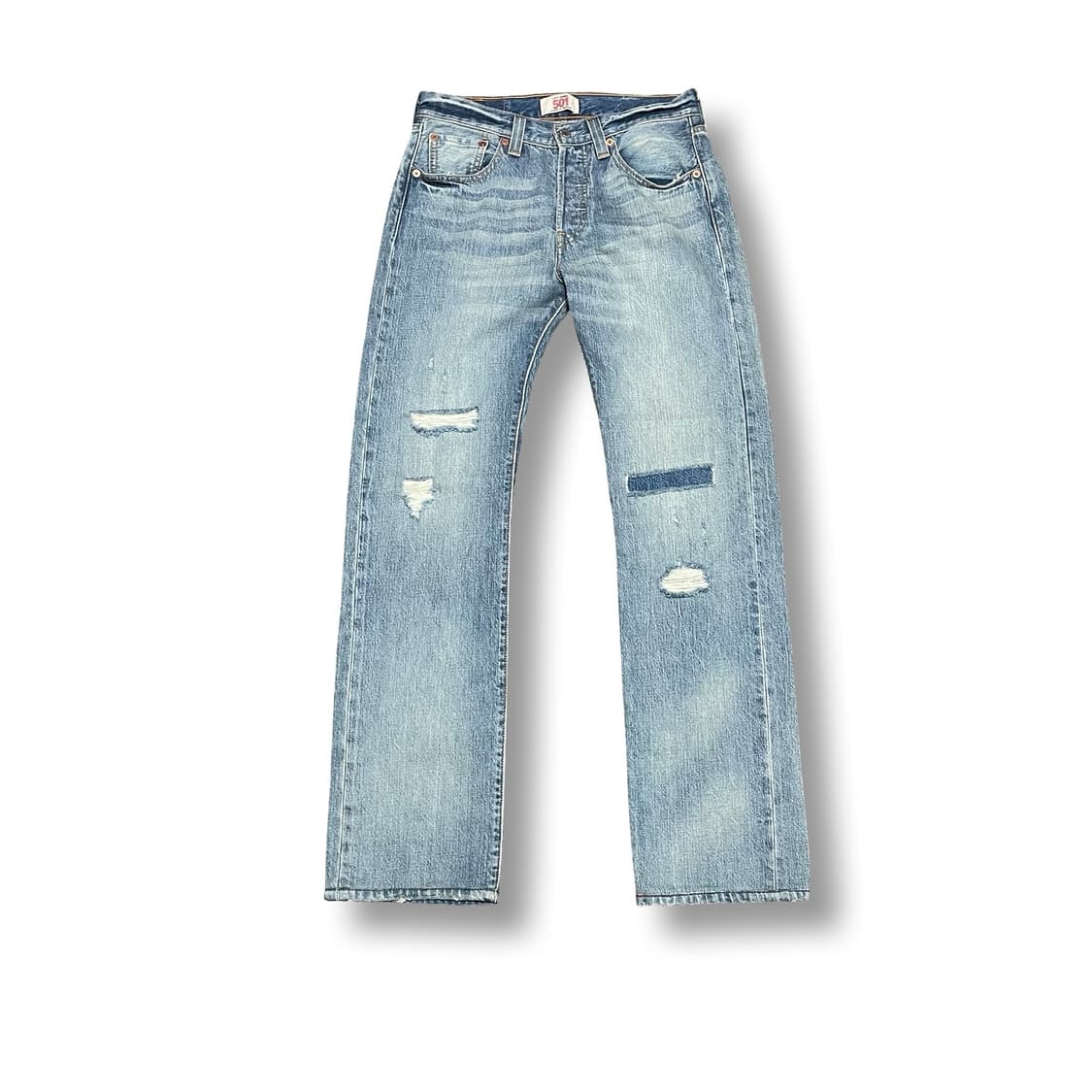 [28] 리바이스 501 데미지 워싱 데님 팬츠 상품이미지1