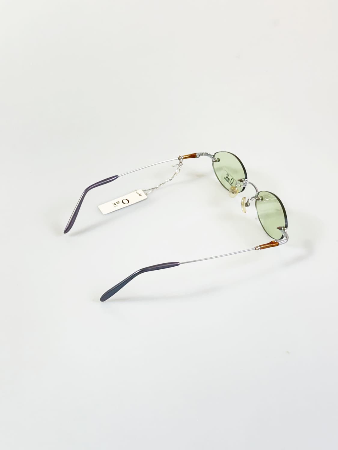 OAK 무테 오벌 메탈 프레임 빈티지 틴트 안경 상품이미지4