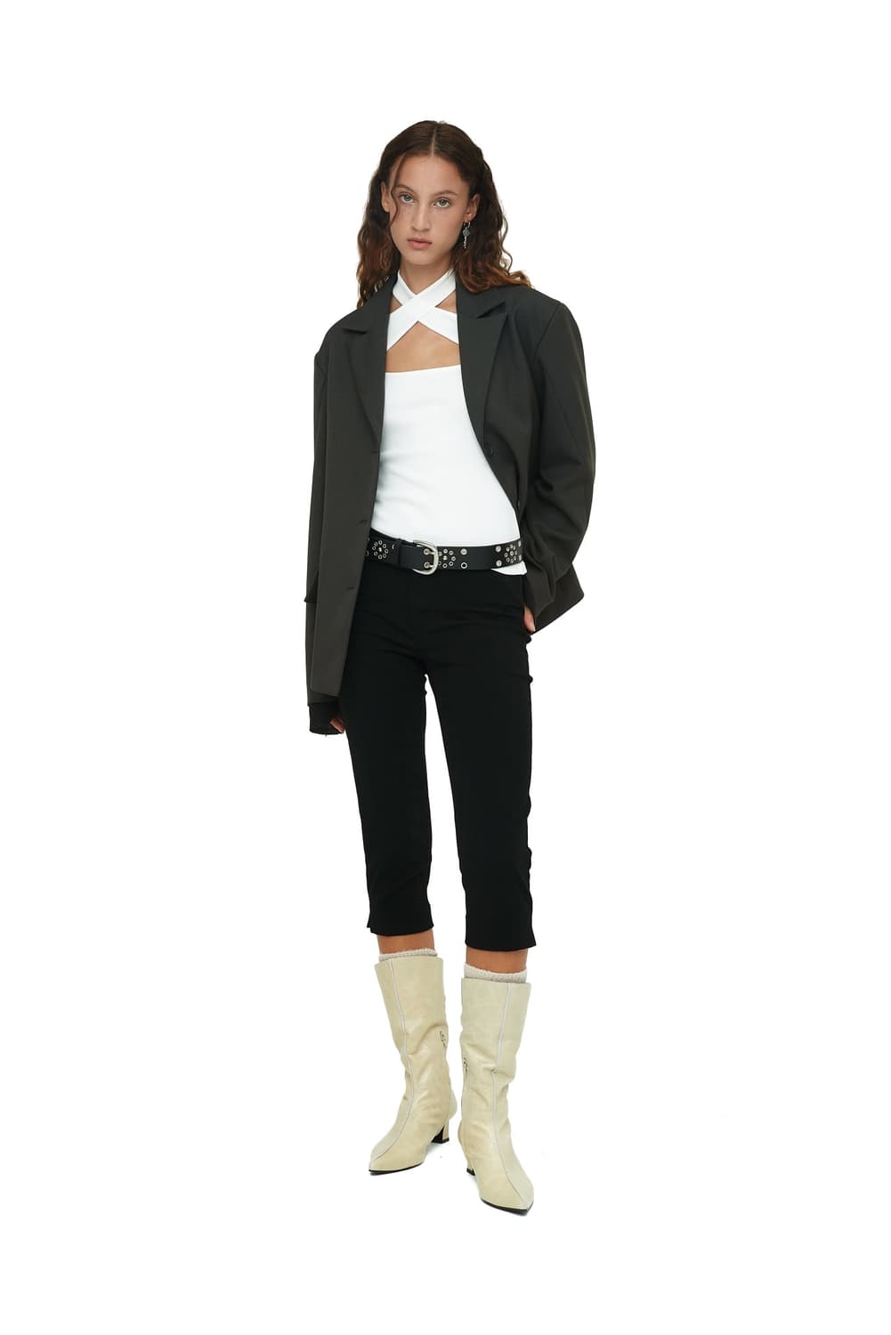 Cerric 세릭 2-way tied up top 투웨이 컷아웃 니트 상품이미지3