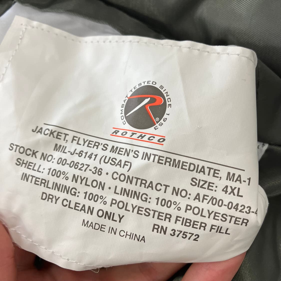 307 로스코 항공점퍼 ma1 올리브카키 상품이미지3