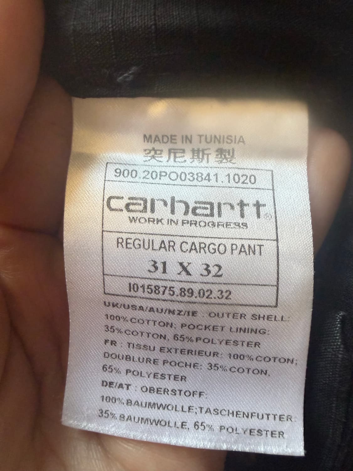 칼하트 WIP 카고팬츠 31x32 상품이미지3