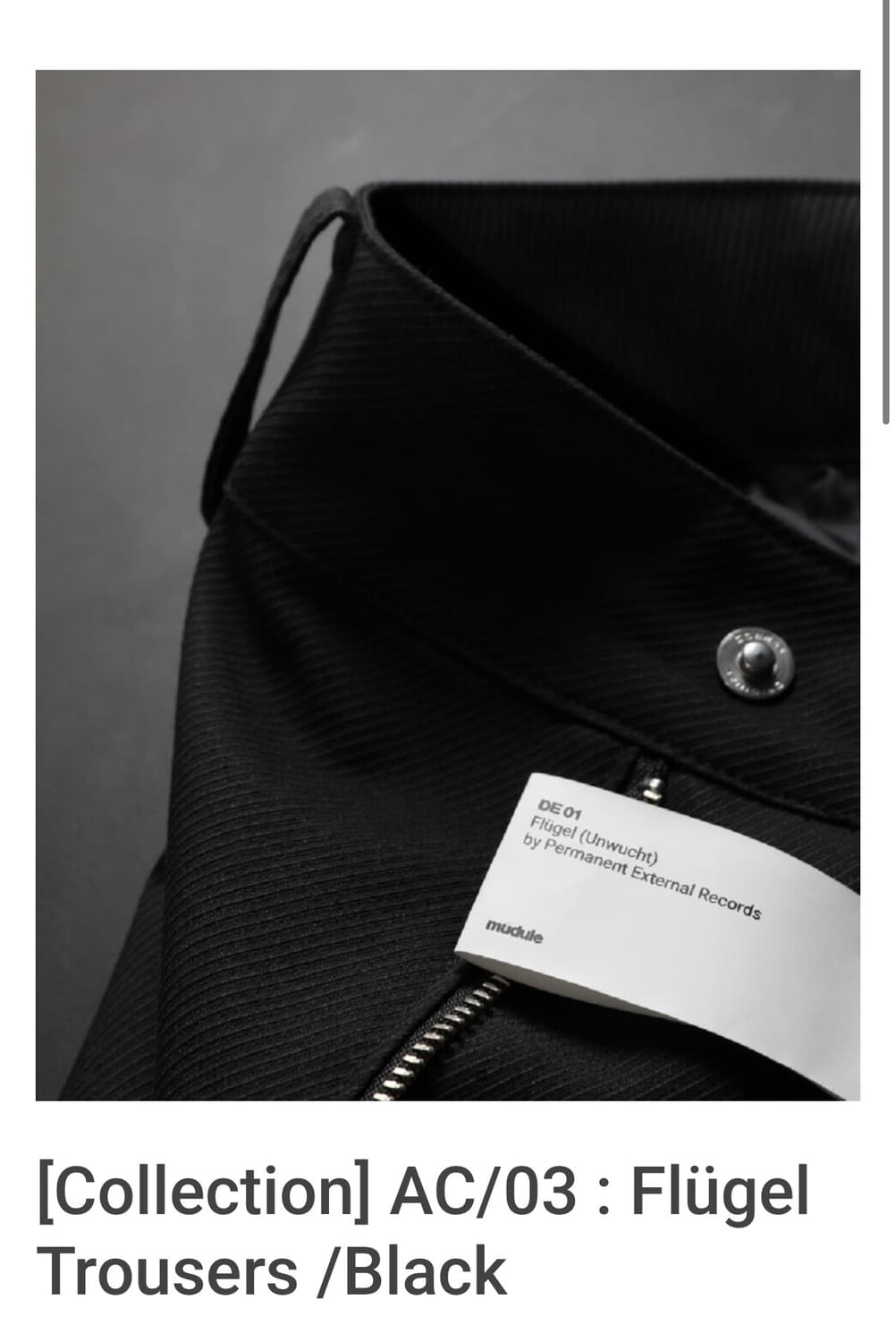 Mudule AC/03 : Flugel Trousers  상품이미지1