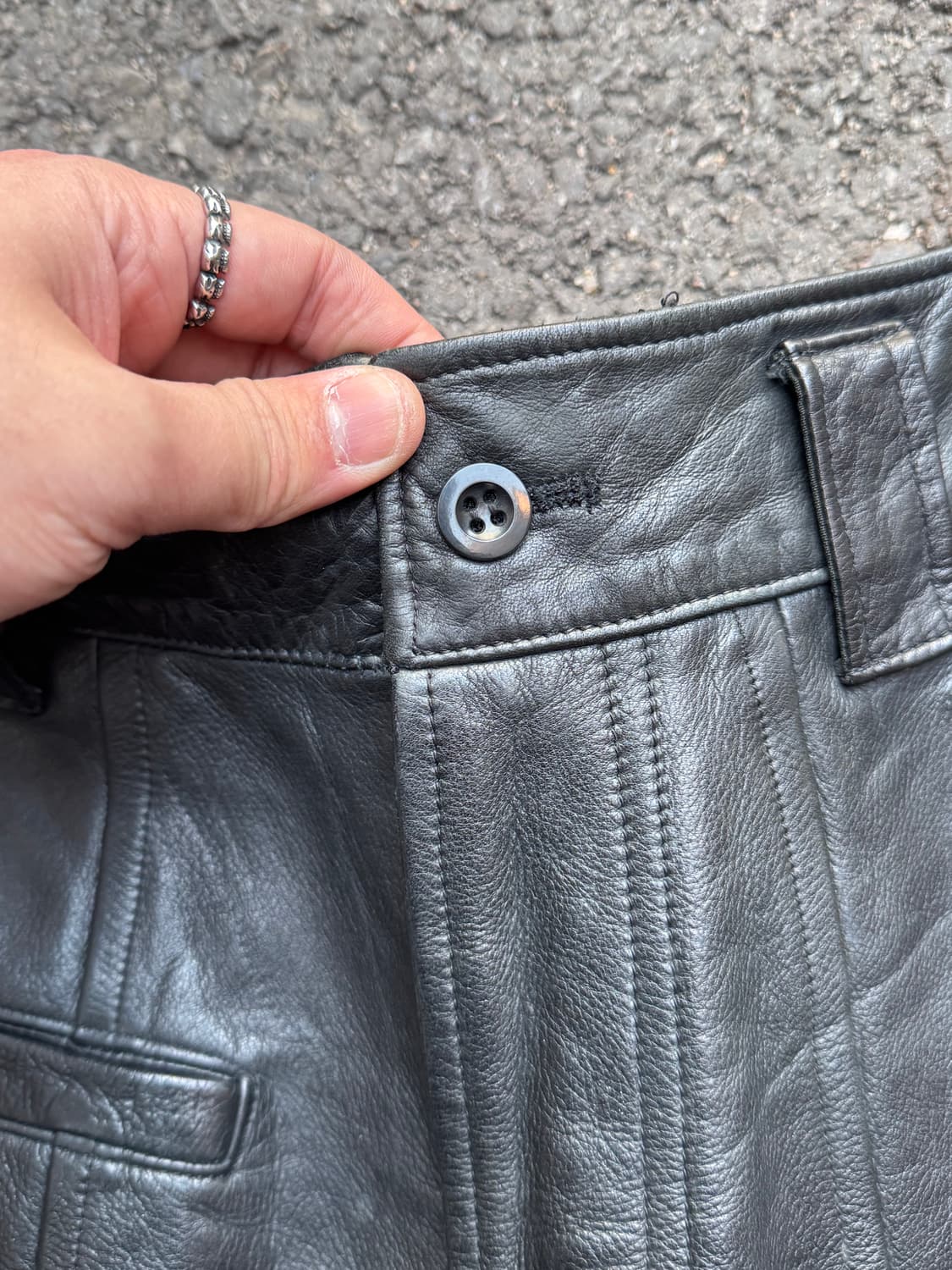 Domon 카우하이드 레더팬츠 상품이미지6