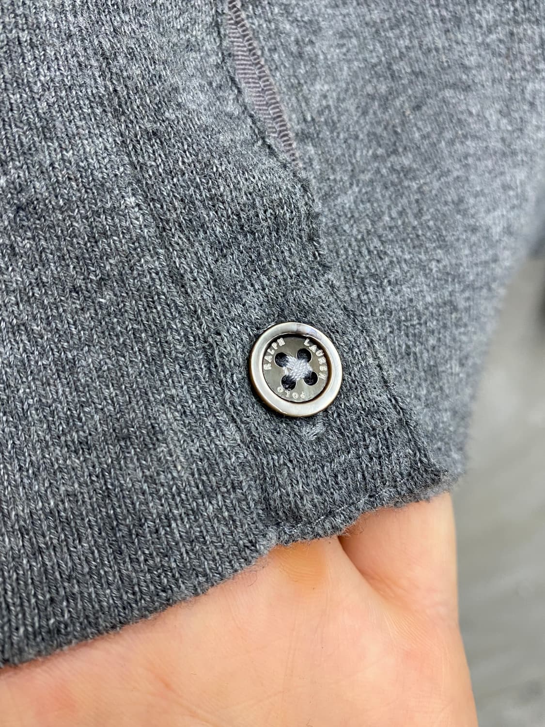 [L] Polo Ralph Lauren 폴로 그레이 코튼 가디건 상품이미지3