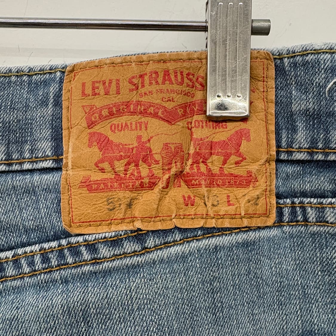 리바이스 데미지 워싱 청바지 34in 상품이미지6