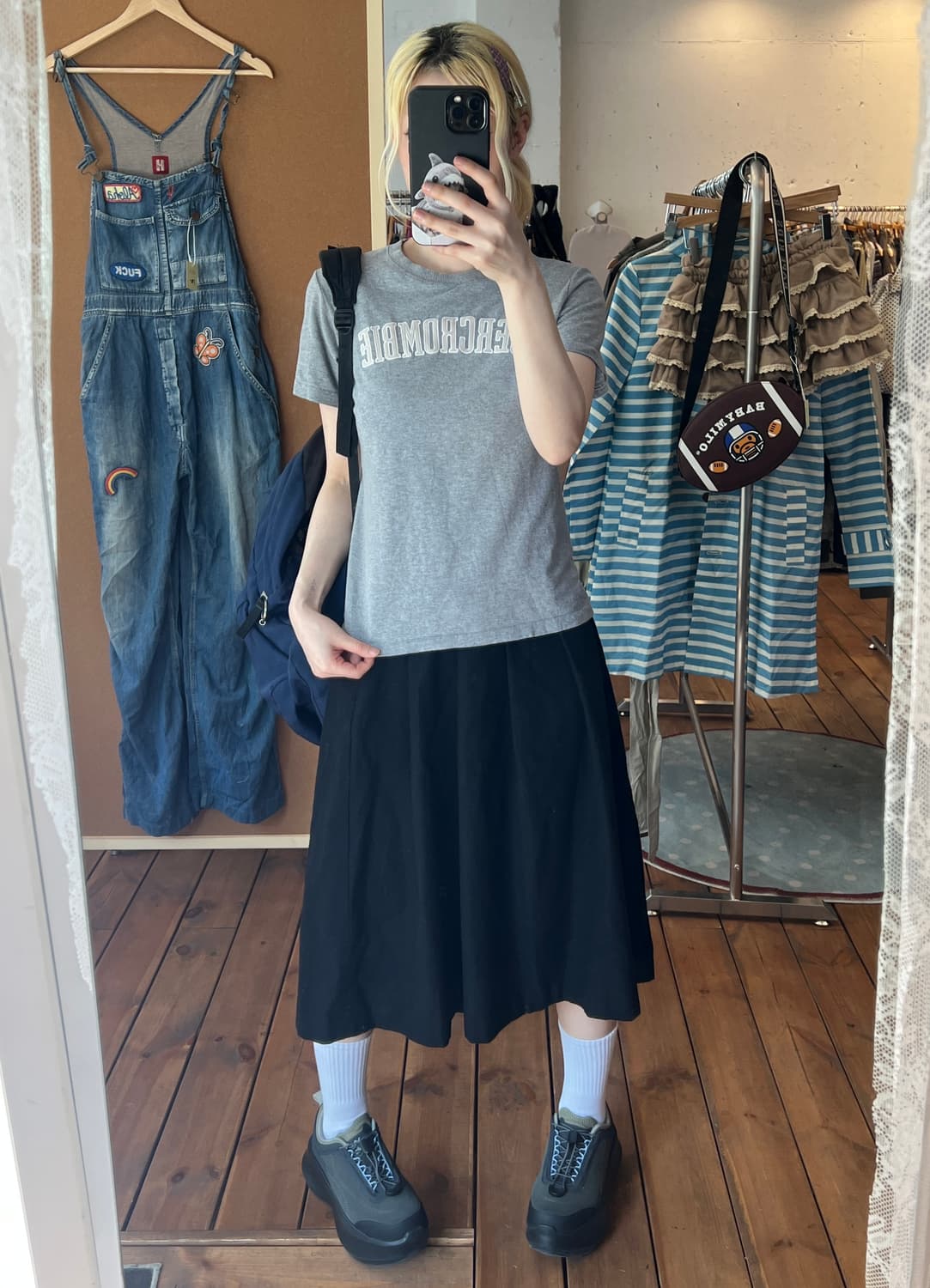 아베크롬비 그레이 반팔  상품이미지4