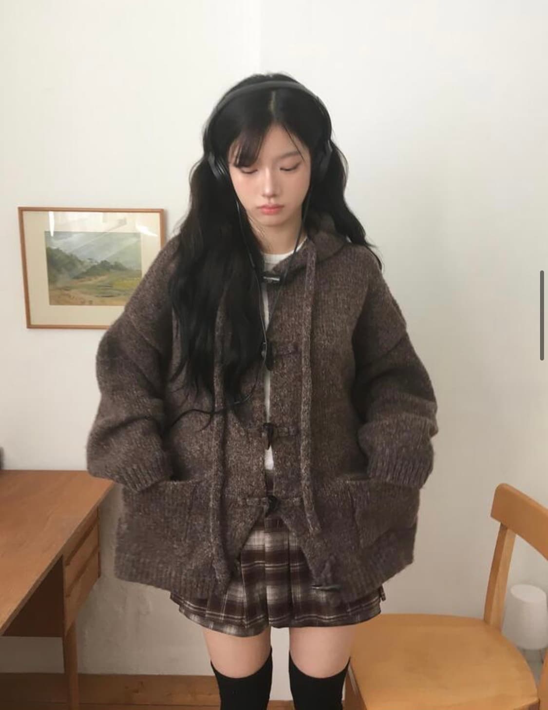 떡볶이 후드 오버 가디건 상품이미지2