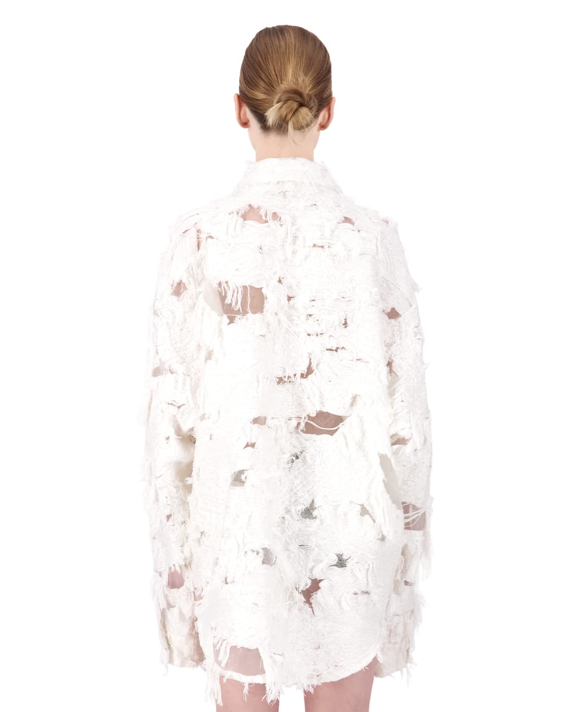 KIMYO Raw Cut Overshirt White 상품이미지3