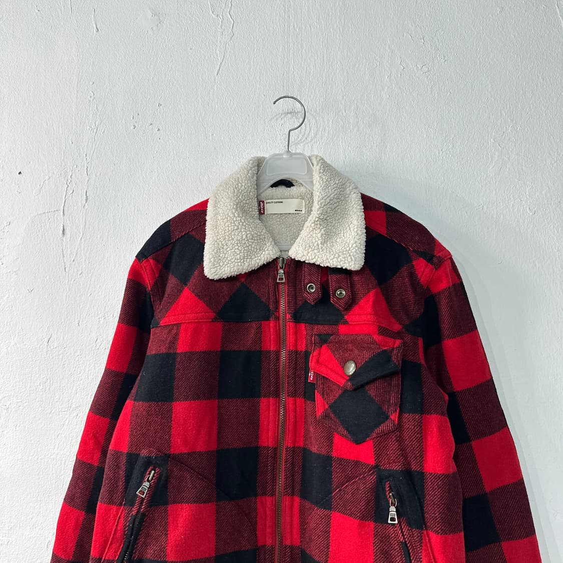 리바이스 타탄체크 양털 자켓 M 상품이미지2