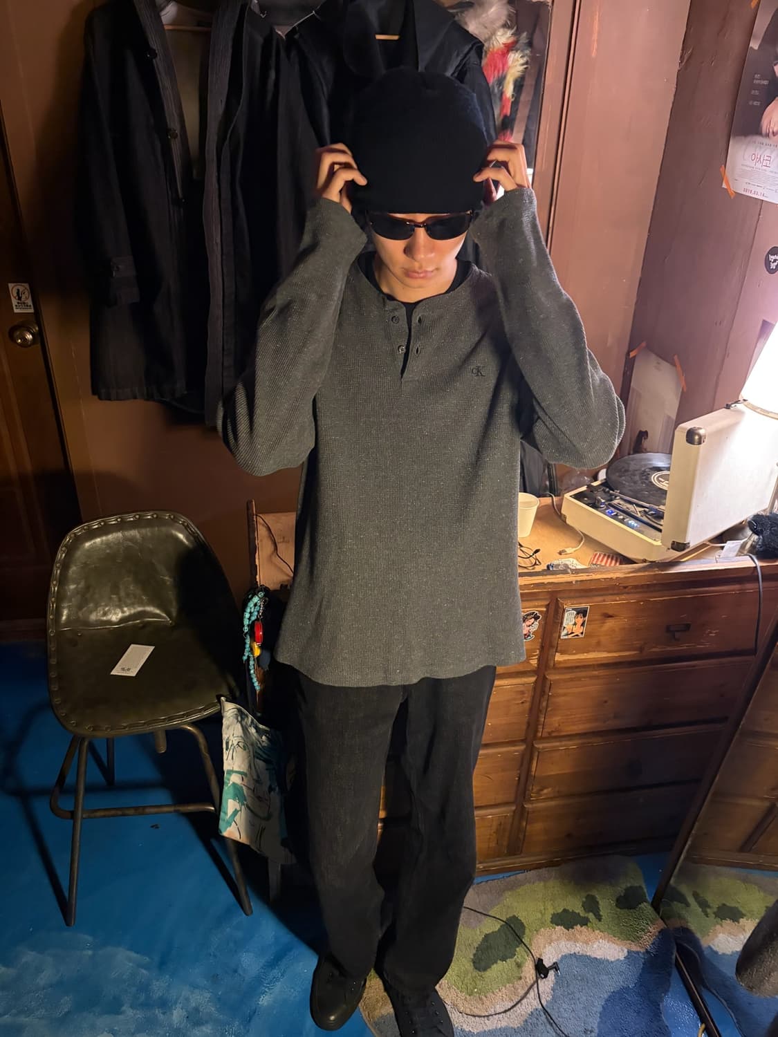 Calvin Klein waffle longsleeve shirt 상품이미지2