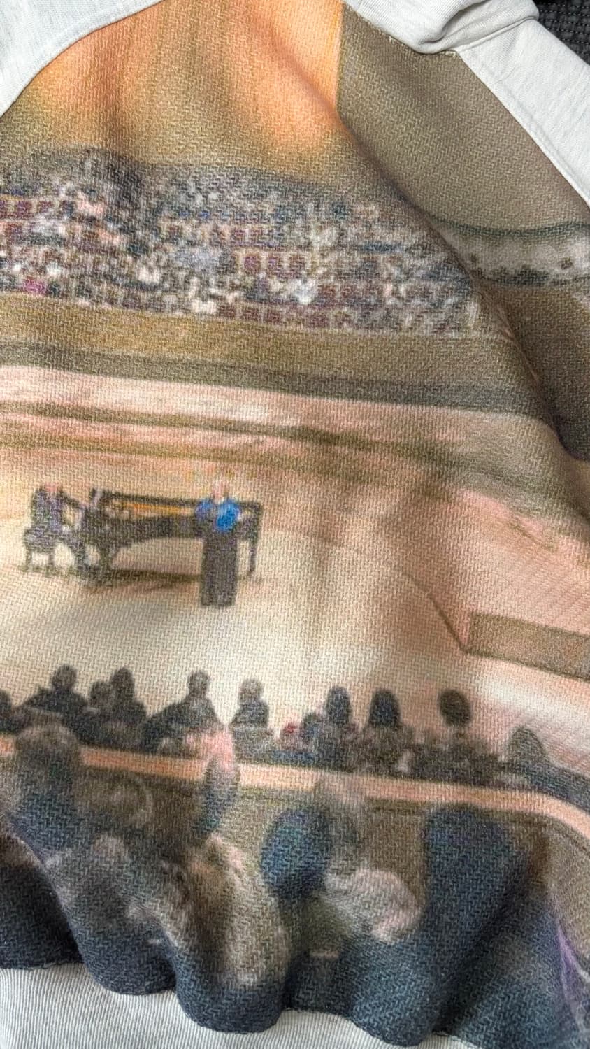 애프터프레이 프린트 패널 후디 집업 멜란지그레이 상품이미지9