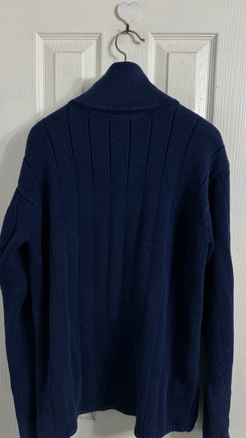 폴로 진스 랄프 로렌 반집업 케이블 니트 스웨터 네이비 상품이미지2