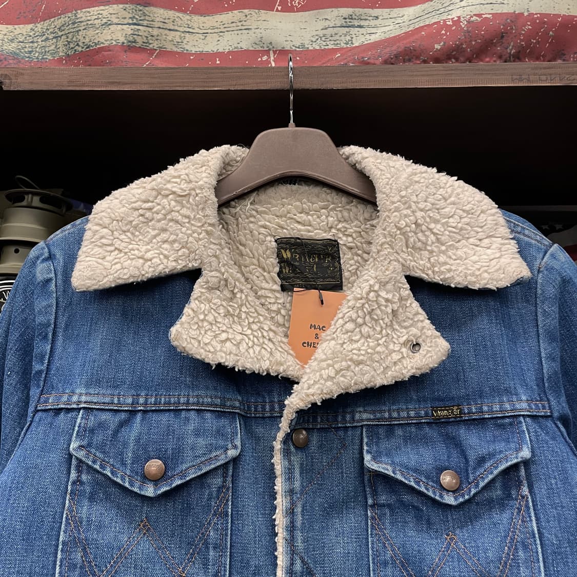 80s 랭글러 Made in USA 쉐르파 데님 자켓 상품이미지3
