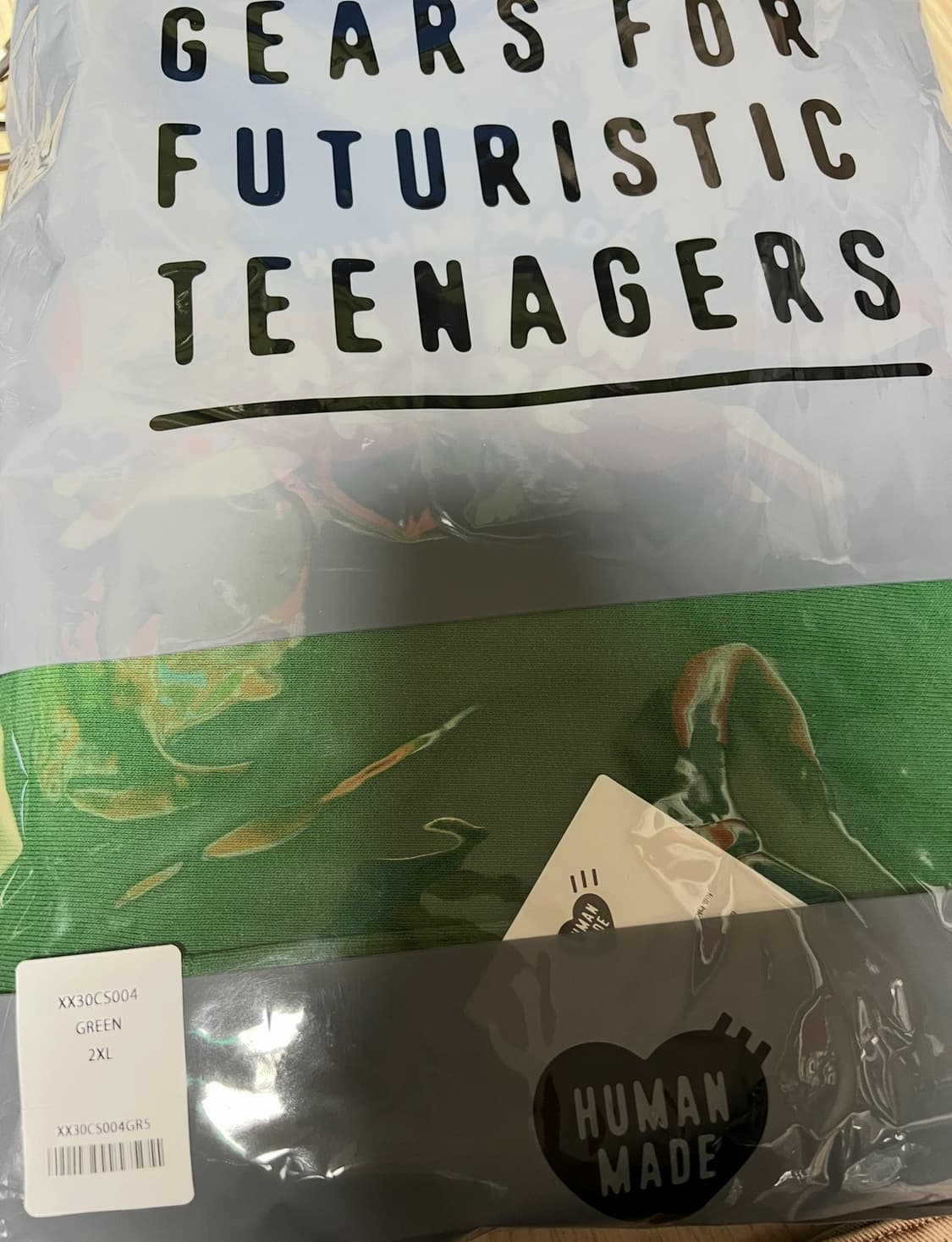 [XXL/새상품] 휴먼메이드 휴먼 호프 헤비웨이트 후드 그린 상품이미지2