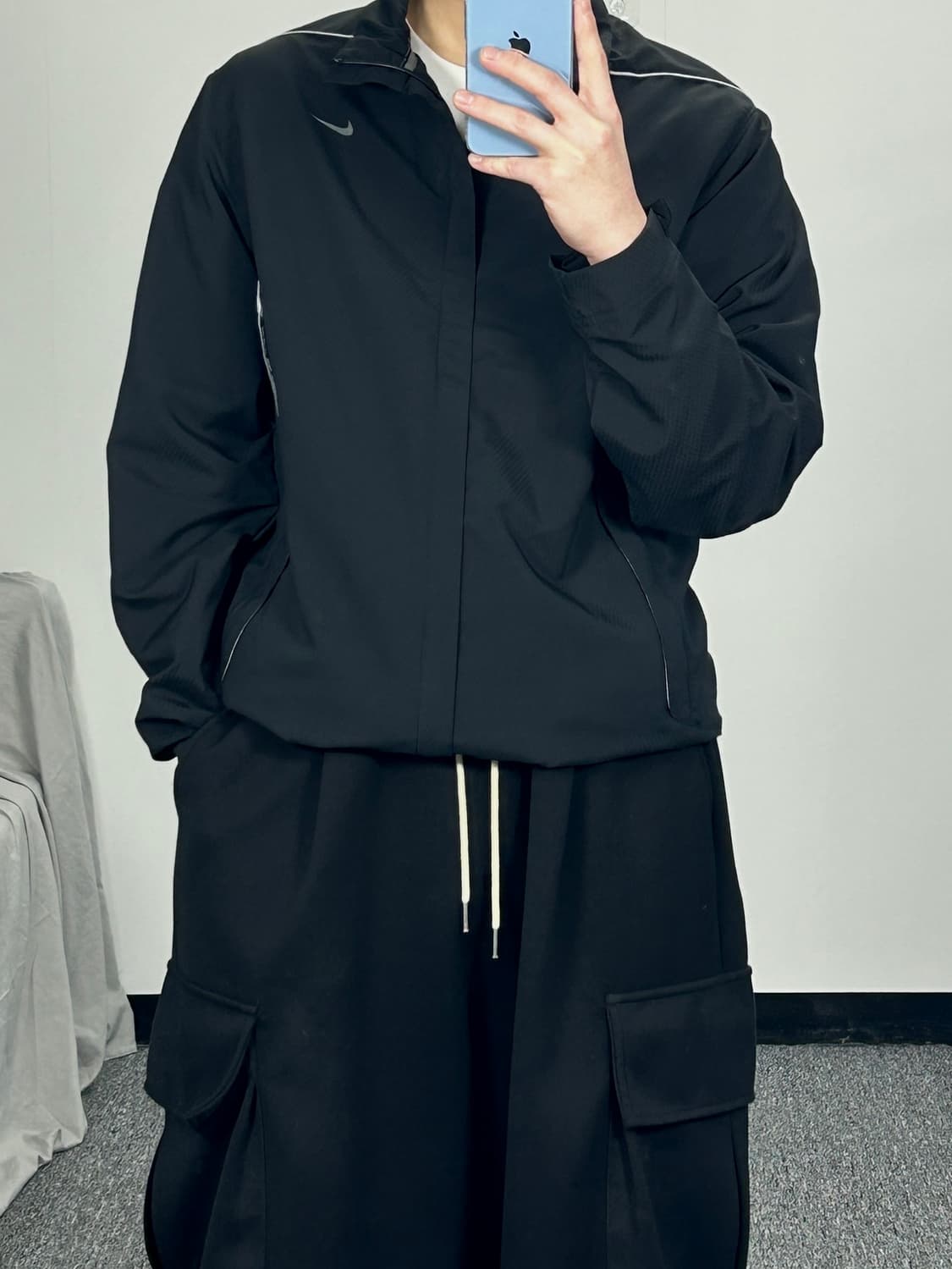 나이키 스우시 블랙 바람막이 L   상품이미지2