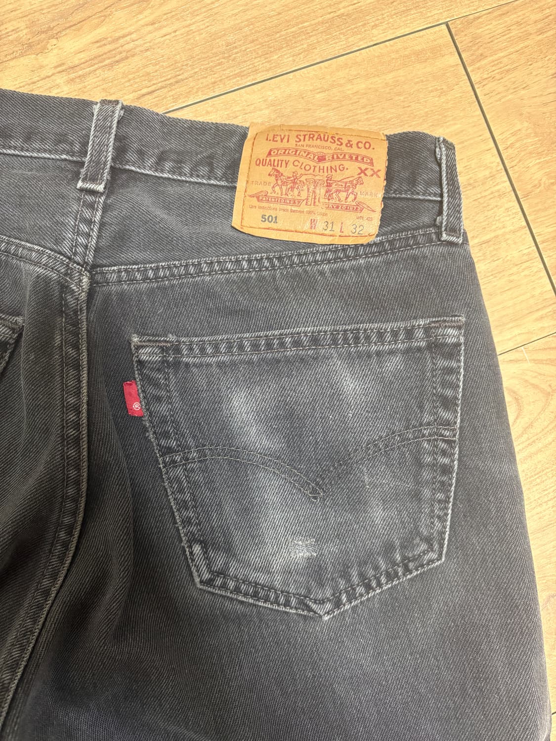 빈티지 리바이스 501 90-00s 흑청데님 상품이미지3