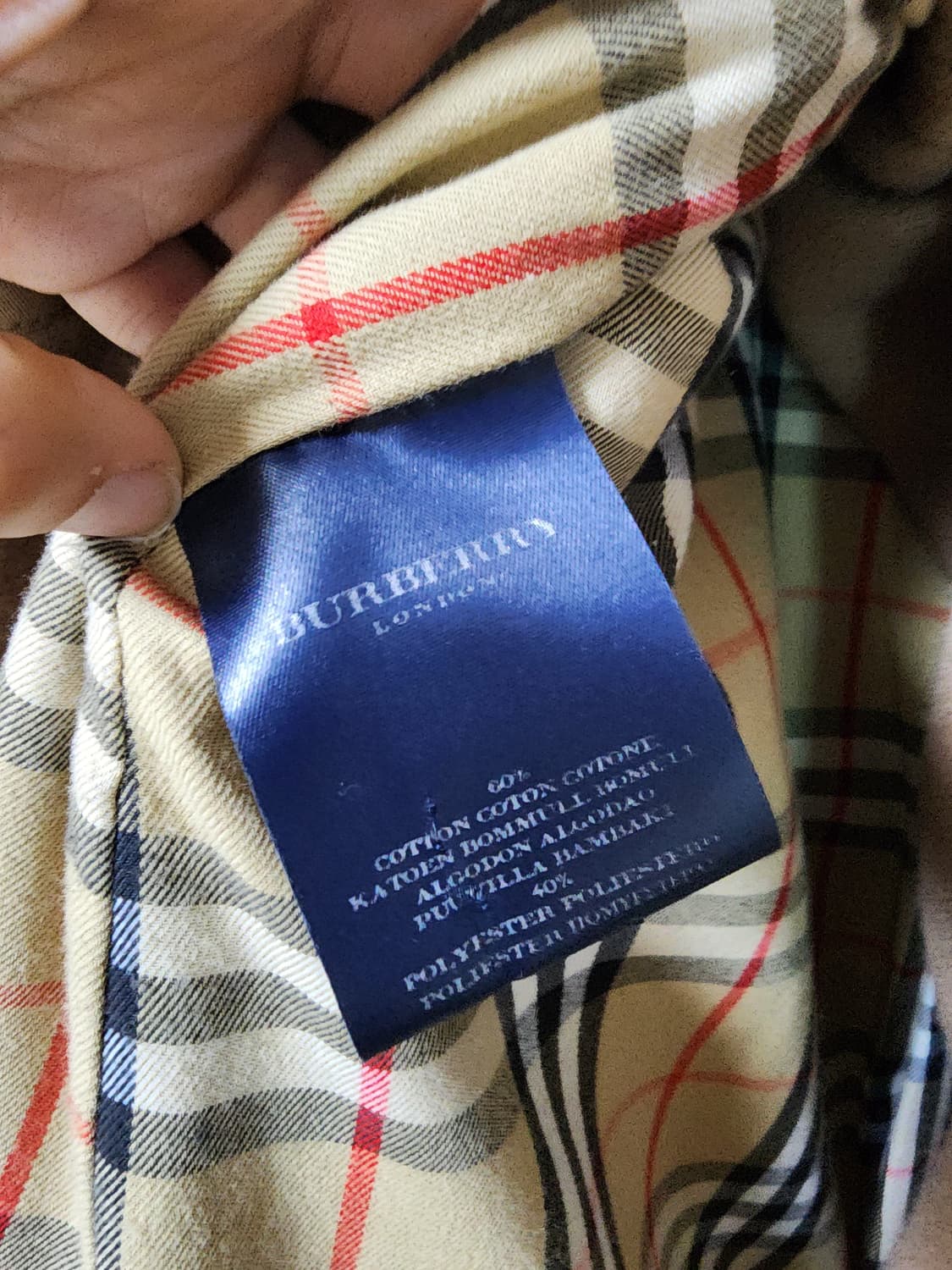 (정품) 버버리 베이지 더블롱 트렌치코트 내피포함 46 상품이미지9