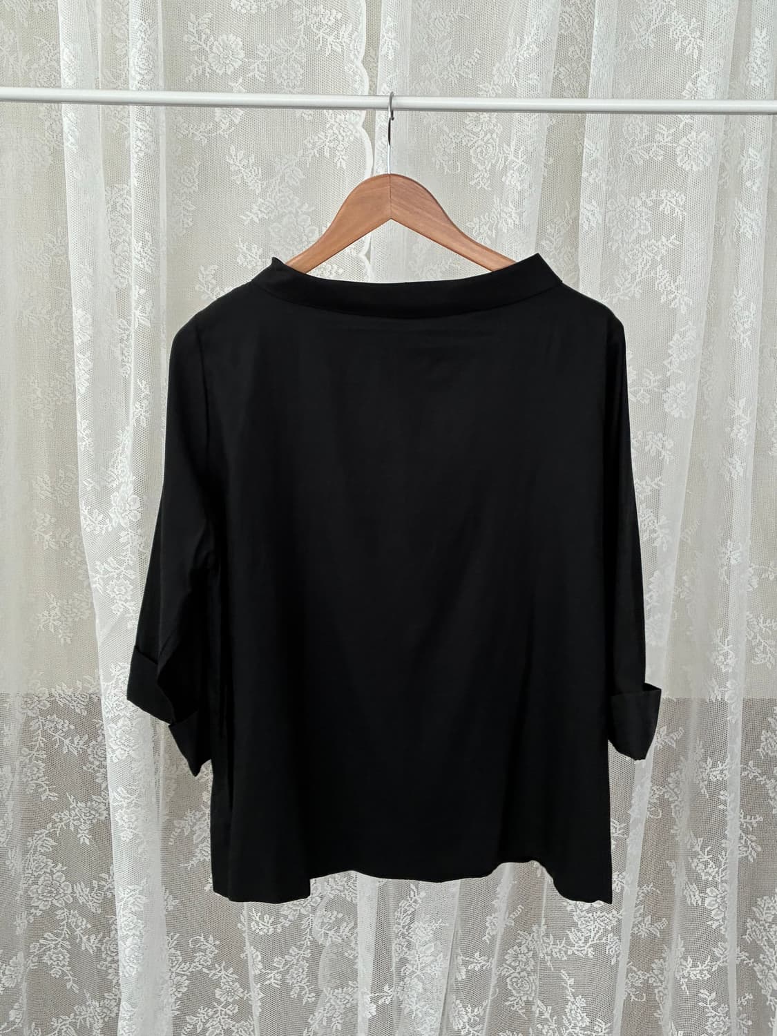 42) 코스 COS 큐프라 보트넥 블라우스 블랙 상품이미지2