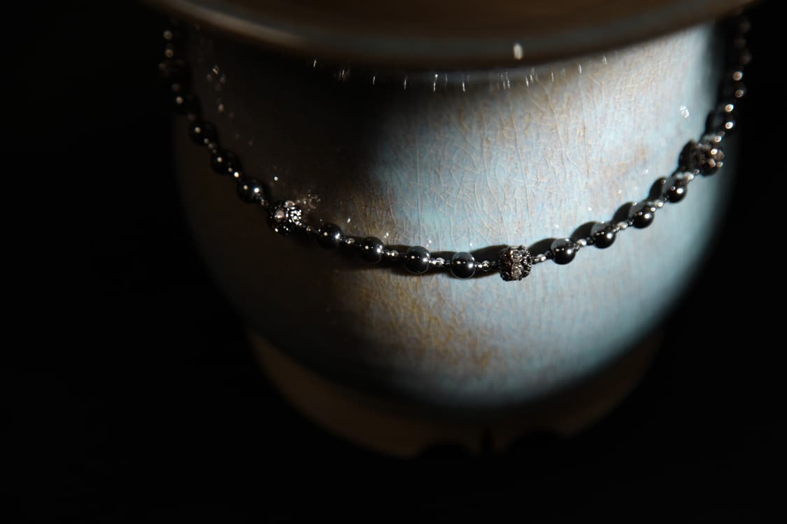 CASIOPEIA Whitehole 스페이스그레이 볼체인 네크리스 상품이미지4