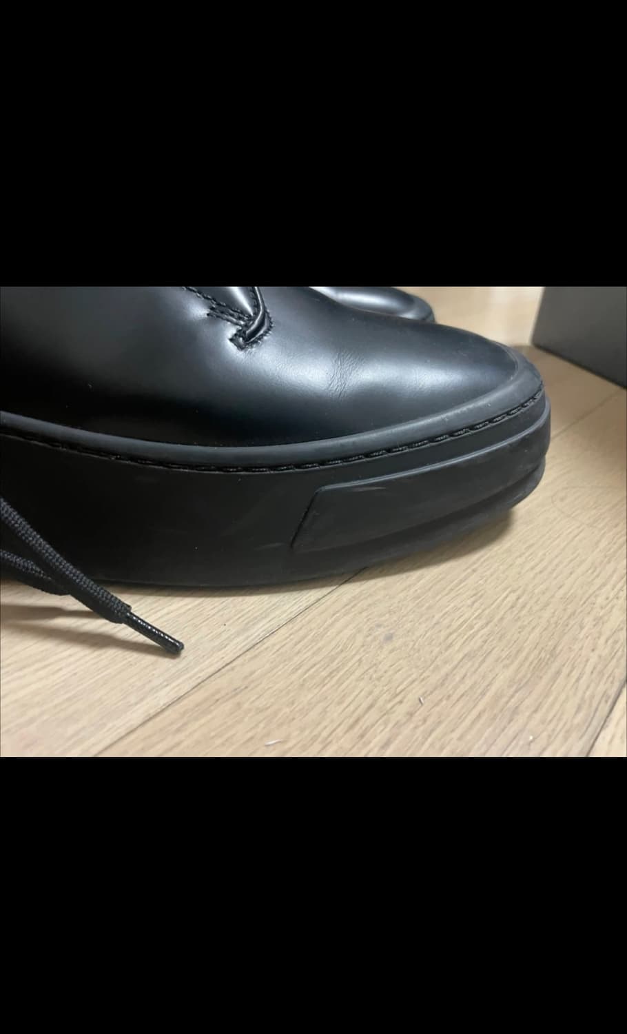 [프라다/더비] 블랙 브러시드 레더 / 9 size 상품이미지5