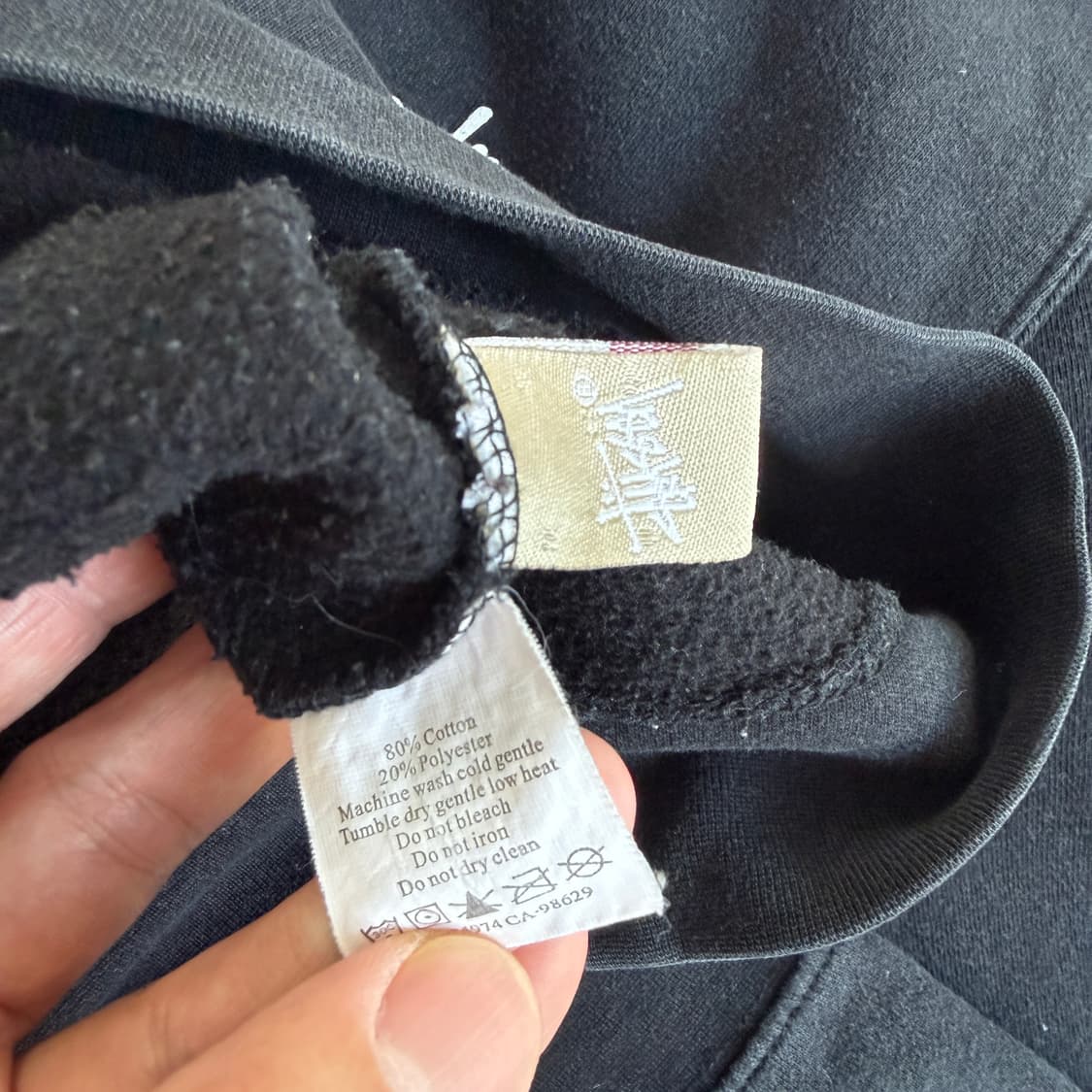 Stussy  스투시 베이직 빅스탁 로고 블랙 맨투맨  상품이미지6