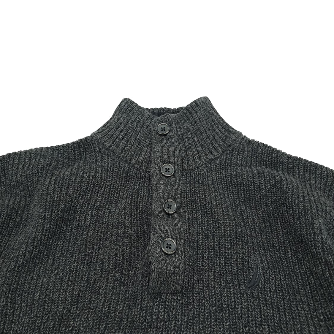 CN975 L 노티카 차콜그레이 하프버튼 긴팔 니트 스웨터 상품이미지2