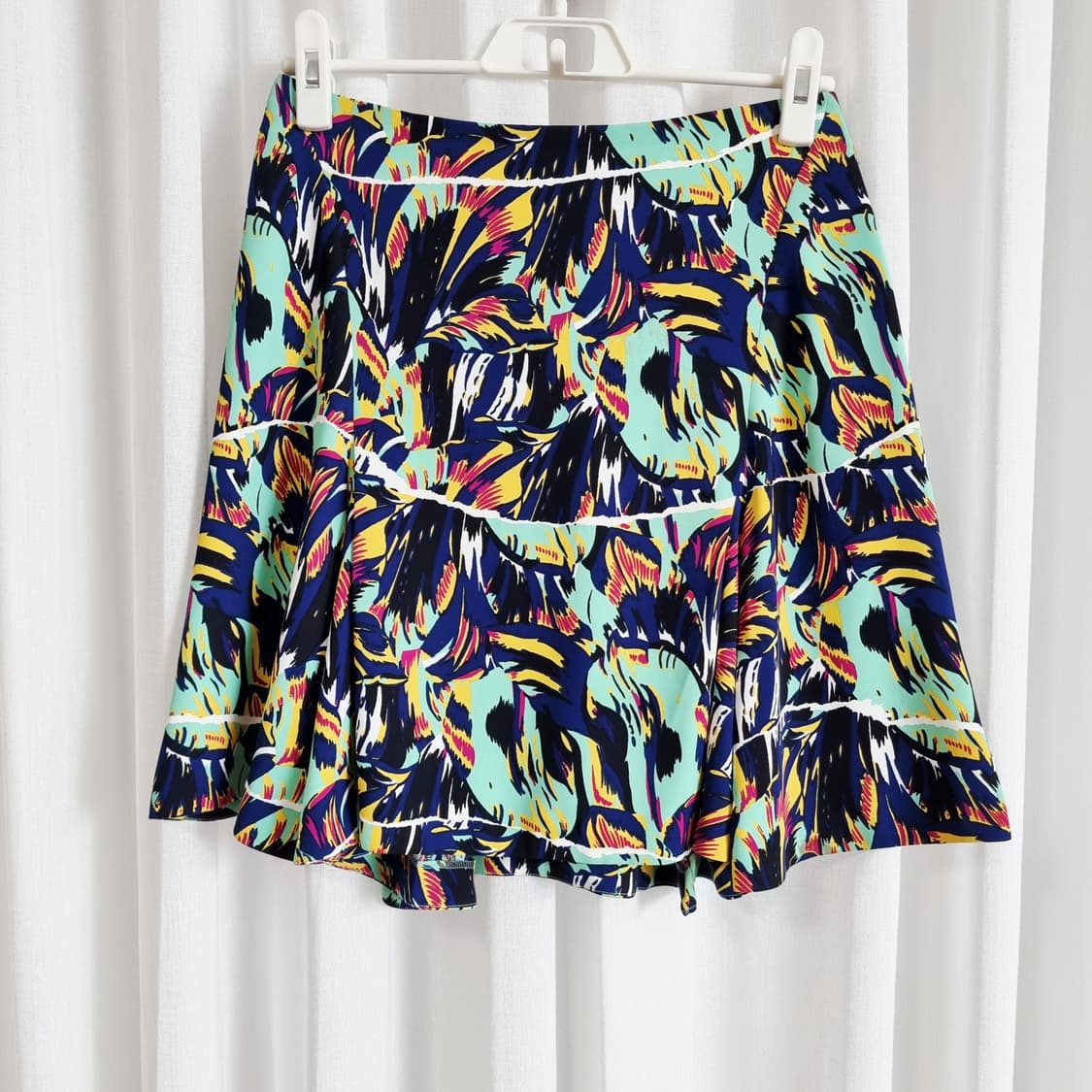 겐조 KENZO 슬릿플레어 멀티컬러 스커트 (25인치/표기38) 상태완벽 상품이미지1