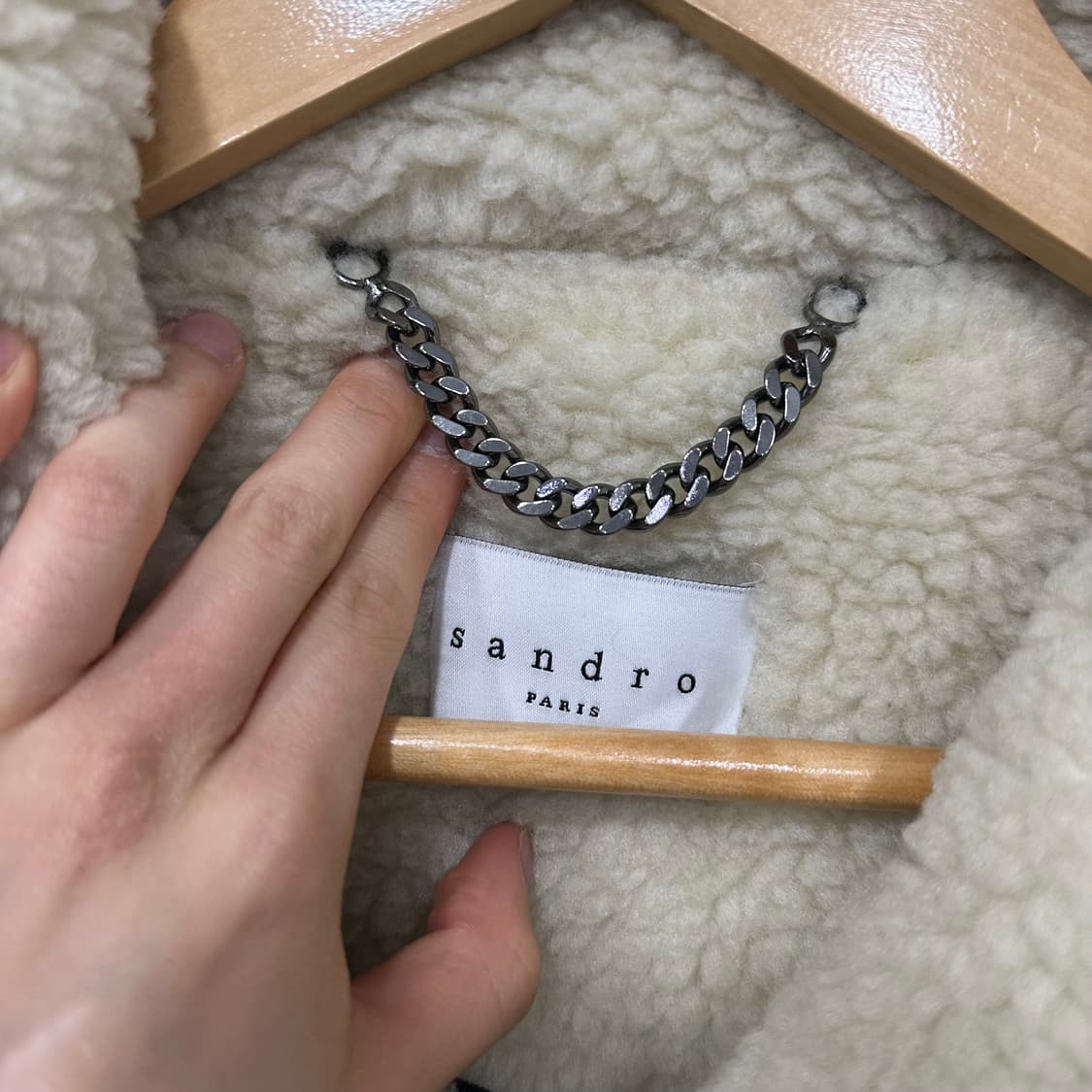 산드로 시어링 무스탕 자켓 상품이미지3