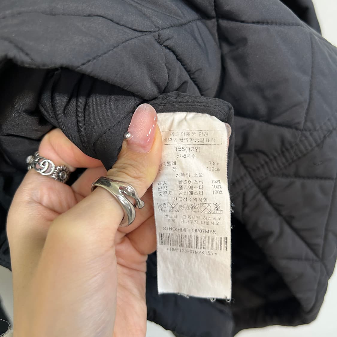 헤지스 키즈 퀄팅 패딩 155 상품이미지4
