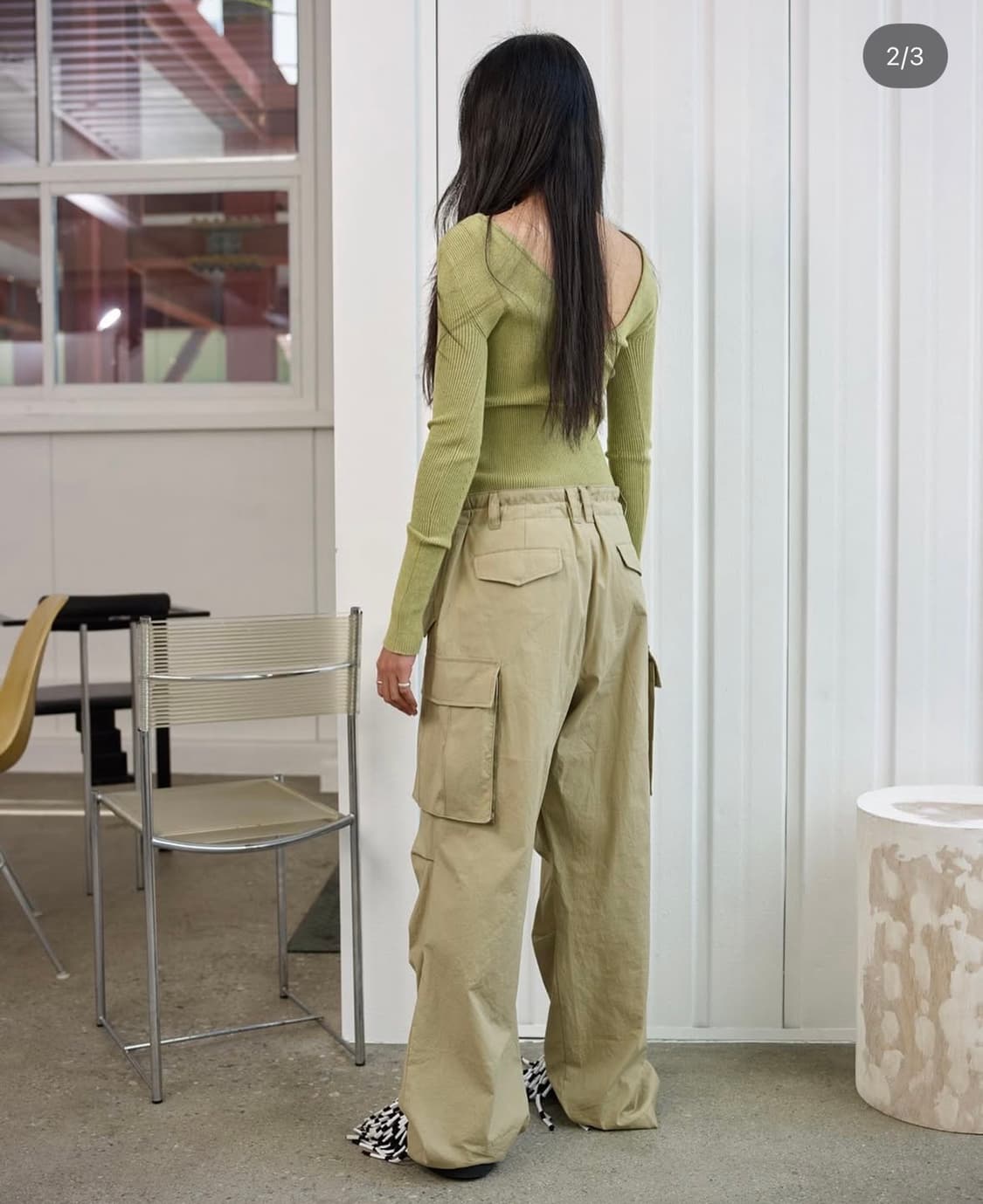 seo 에스이오 백 커팅 슬림 니트 상품이미지1