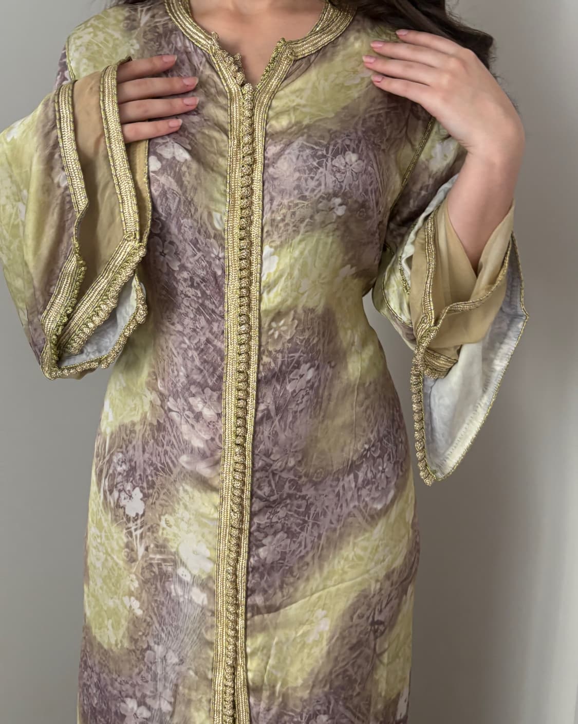 모로코 100% Silk , 2001년에 마라케시 수제 카프탄 드레스  상품이미지2