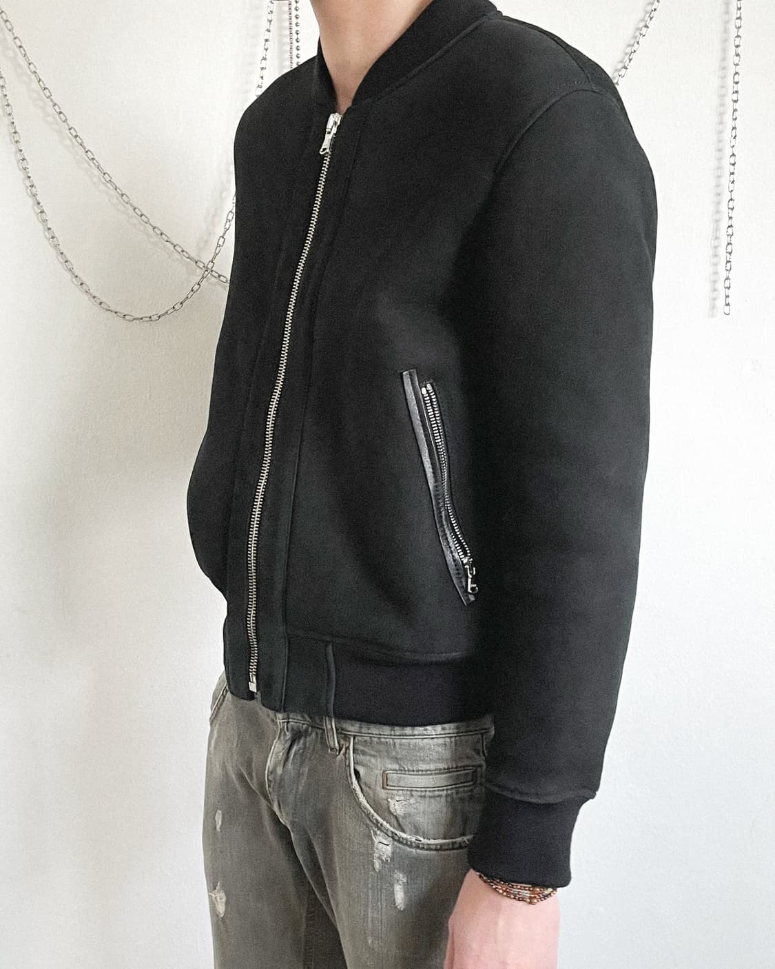 질스튜어트 람포지퍼 크롭 무스탕 봄버 상품이미지3