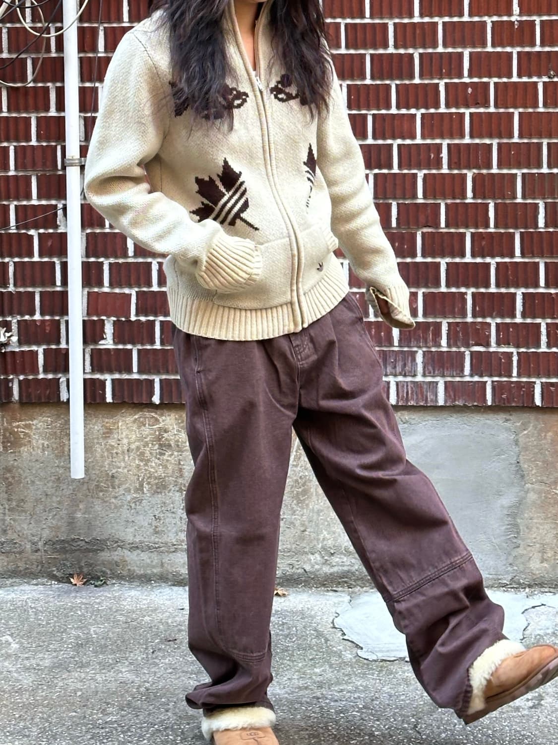 아디다스 뽀글이 아디다스 코위찬 체크 스커트 비슬로우 팬츠 코디세트 상품이미지9