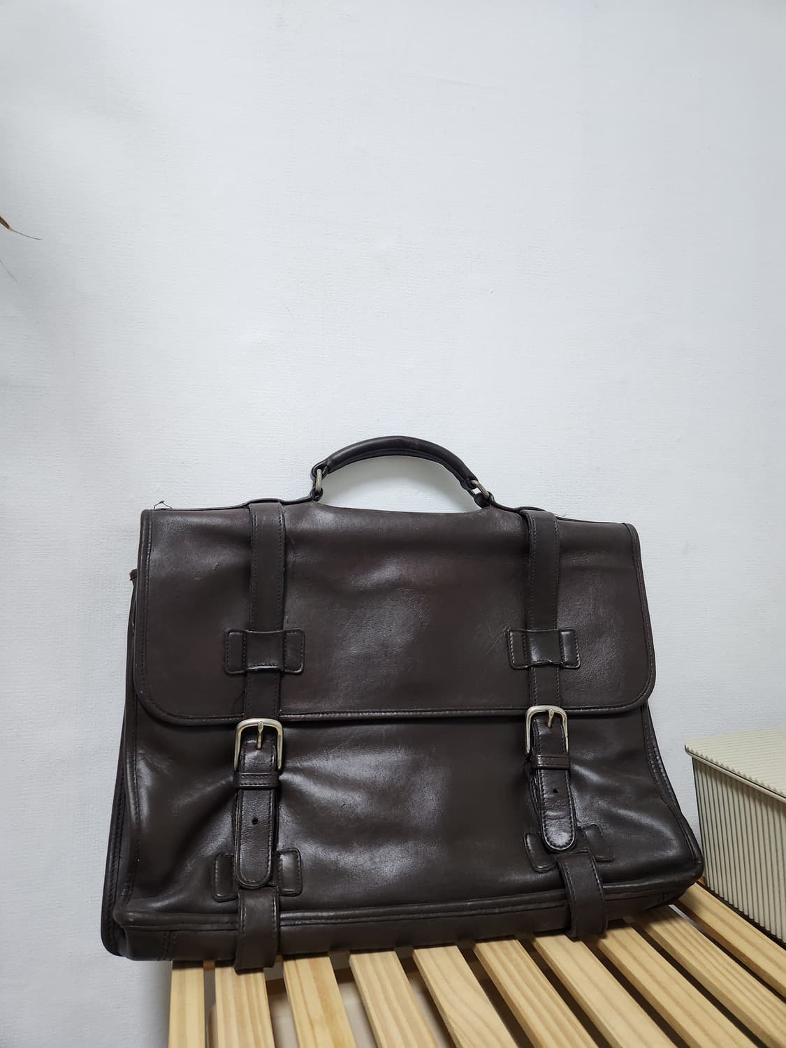 90's 올드 코치 레더 브리프 케이스 상품이미지2