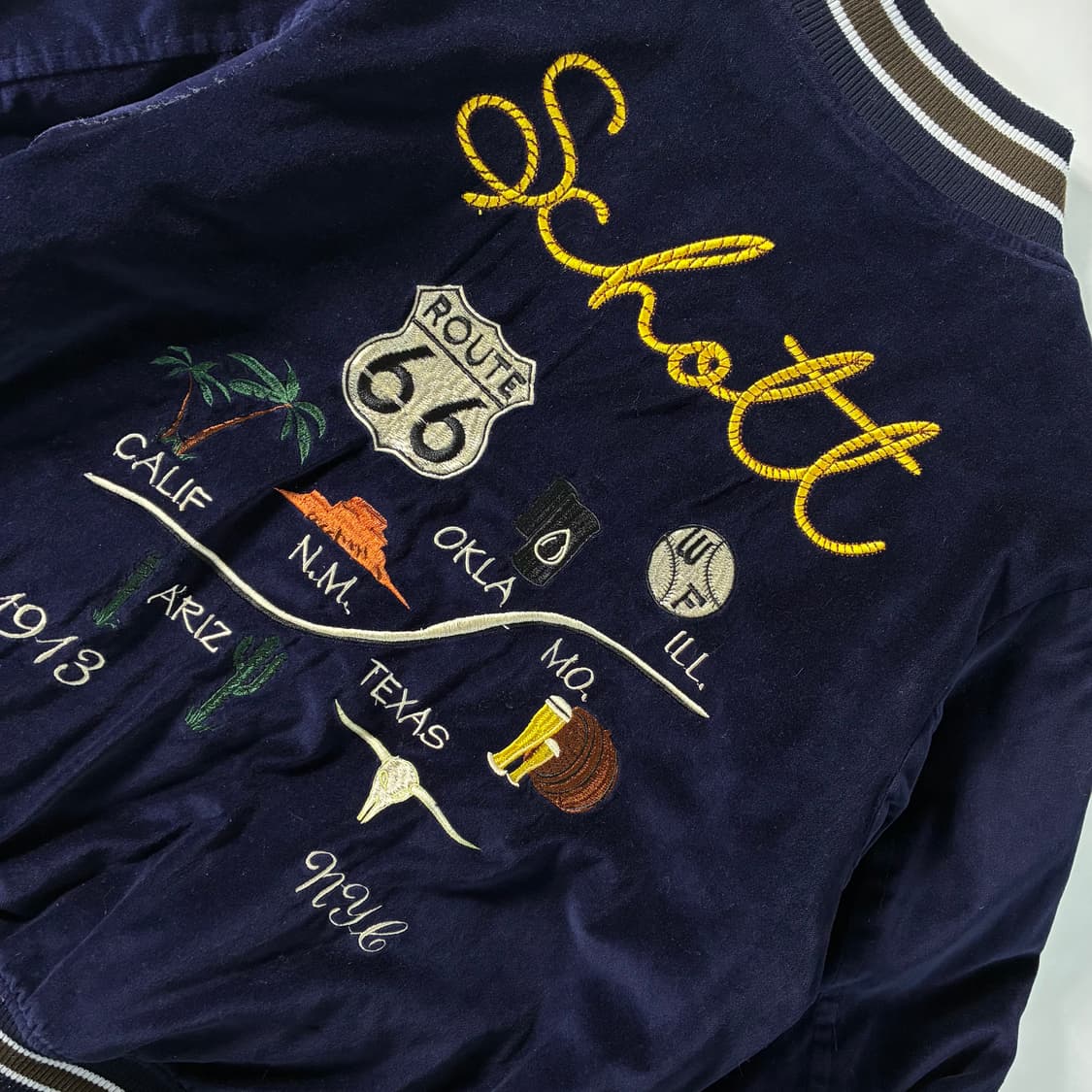 Schott  쇼트 루트66 벨벳 수베이너 자켓  상품이미지3