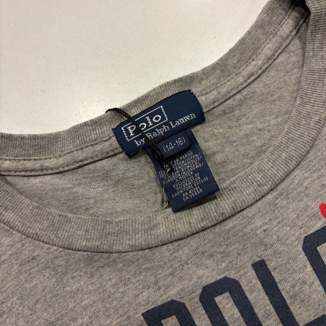 [L] 폴로 랄프로렌 Y2K 긴팔 티셔츠 그레이 C836 상품이미지4