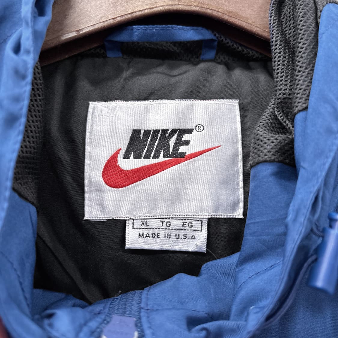 나이키 트레이닝 쉘 후드자켓 배색 디테일 루즈핏 마린블루 상품이미지7