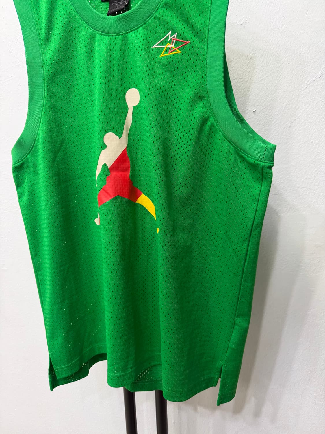 정품) 나이키 조던 그린 메쉬 민소매 티셔츠 L 상품이미지3