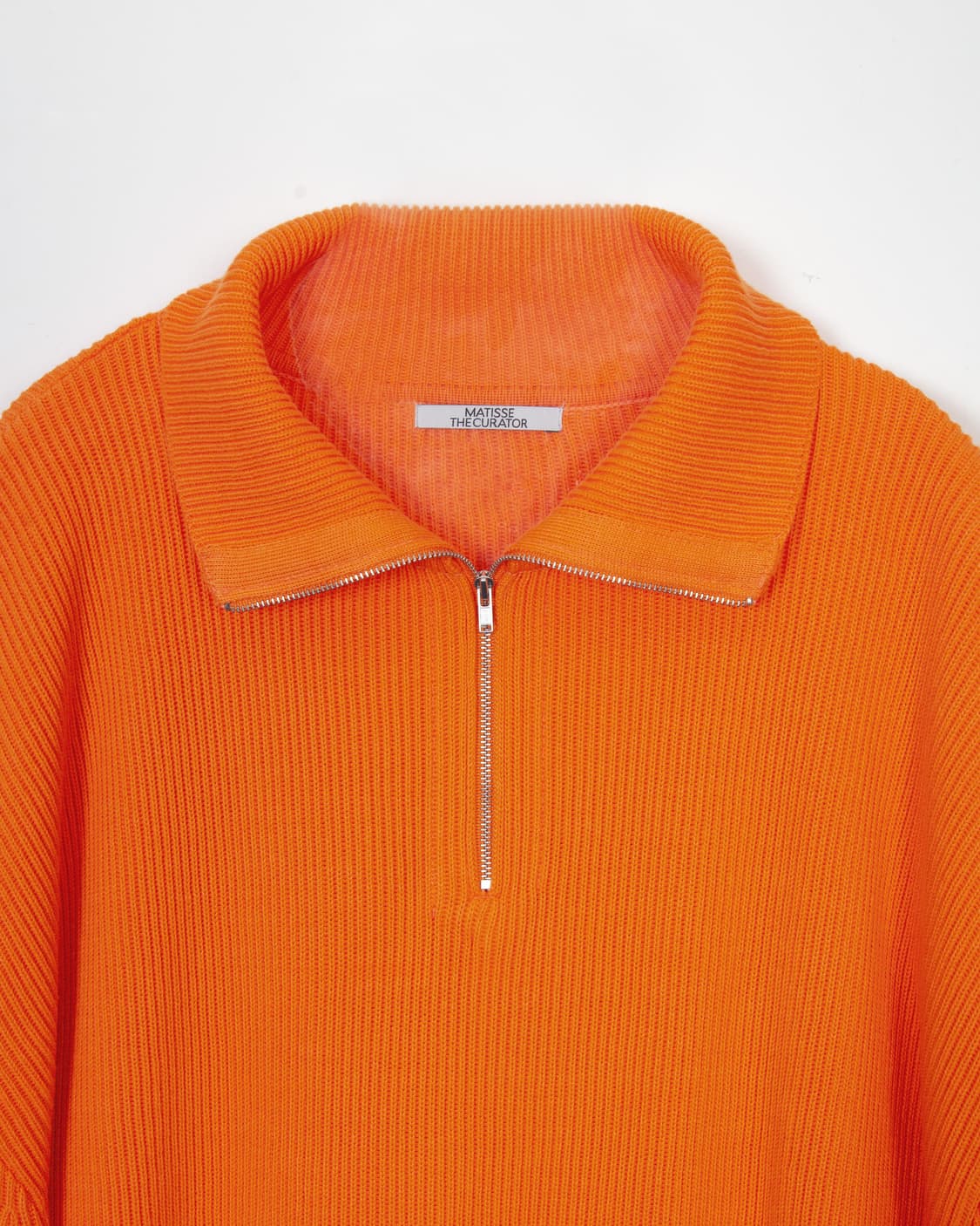 마티스 더 큐레이터 오렌지 니트집업 상품이미지3