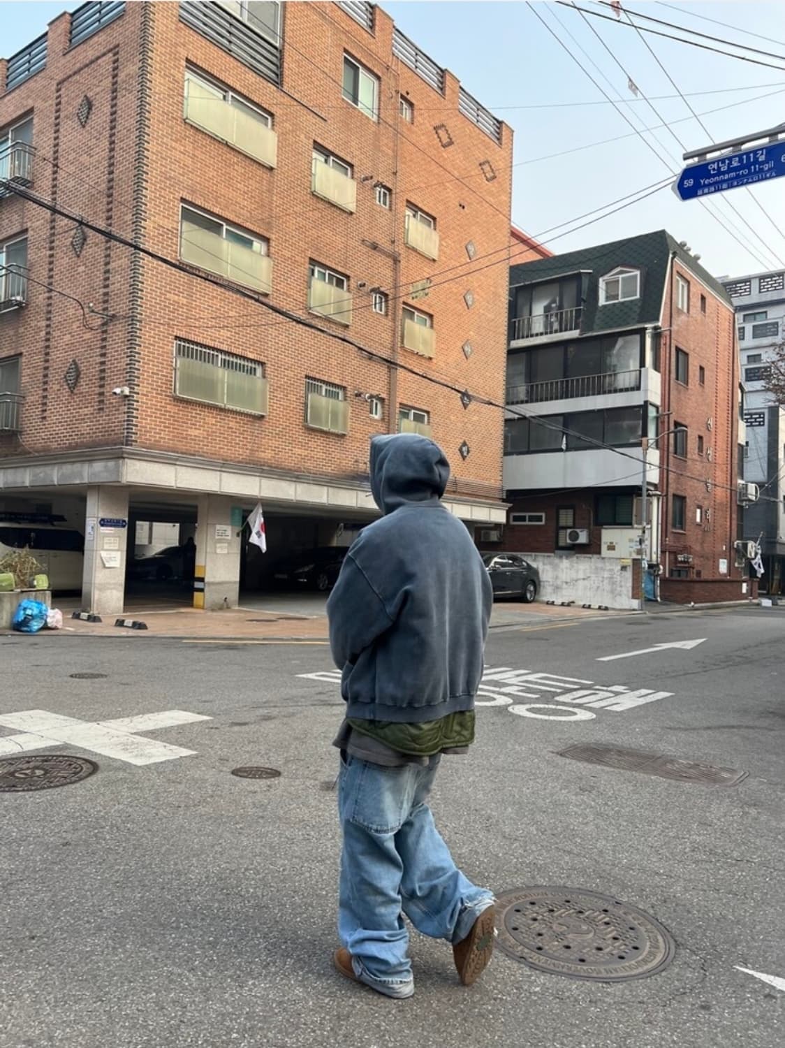 [F]배드포드 블랭크 후디 네이비 상품이미지2