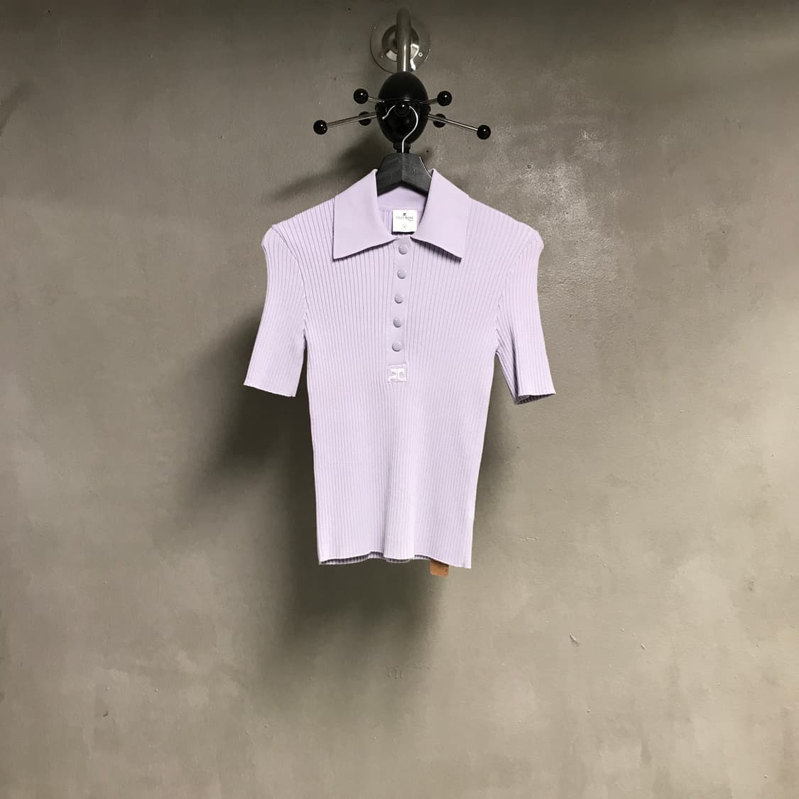 꾸레쥬 니트 반팔 카라티 M(W) 상품이미지1