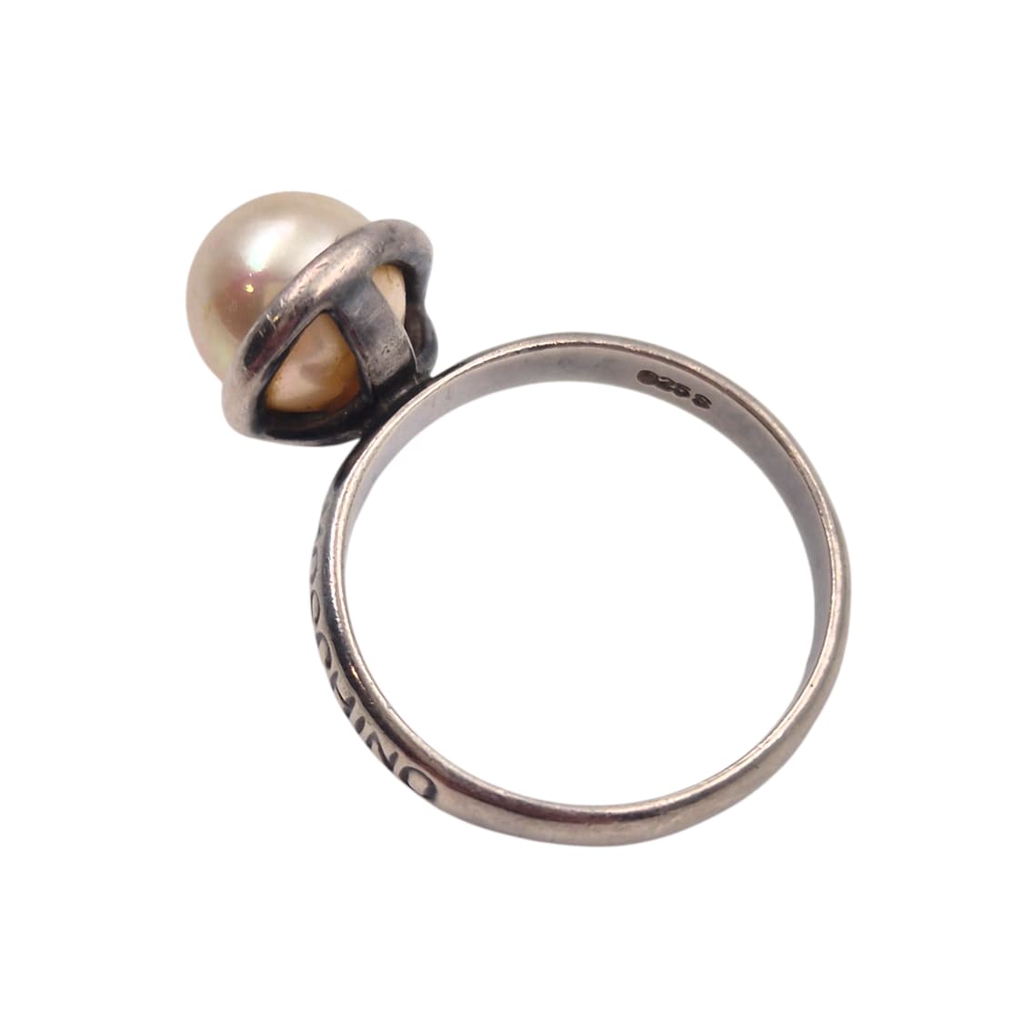 90s 모스키노 칩앤시크 실버 925 진주 반지 상품이미지3