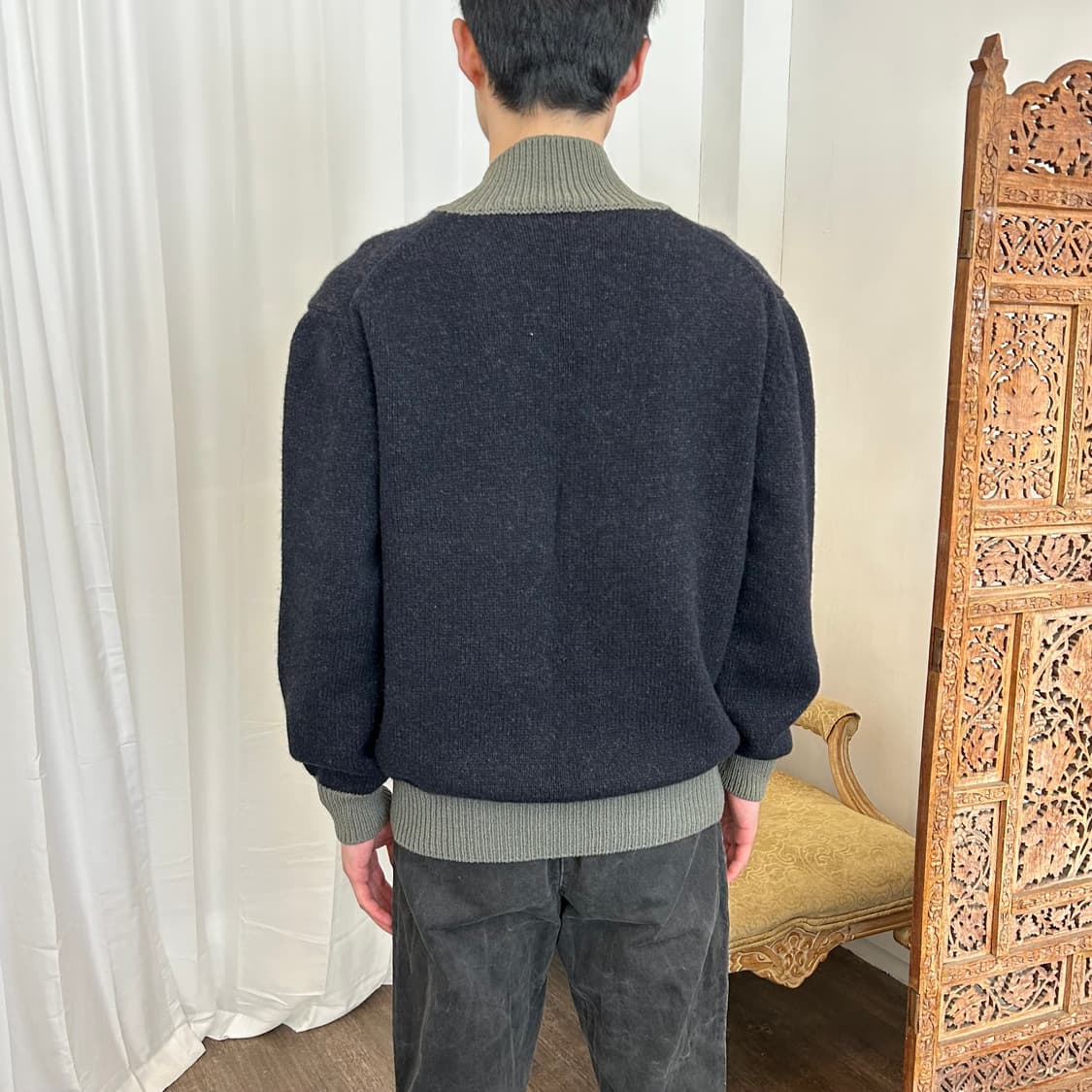 조르지오 아르마니 숄카라 니트 스웨터 상품이미지3