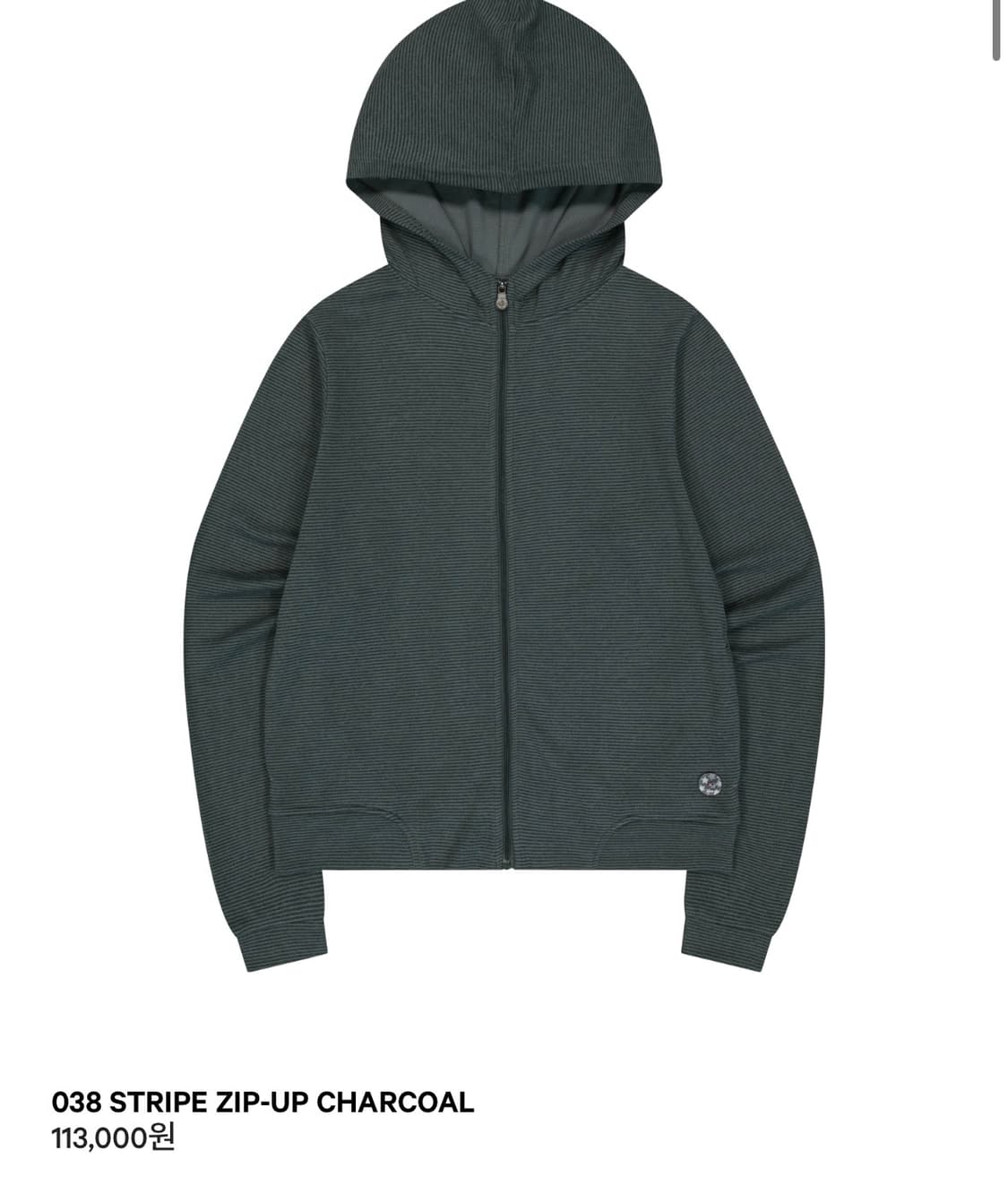 코이세이오 038 스트라이프 집업 차콜 상품이미지1