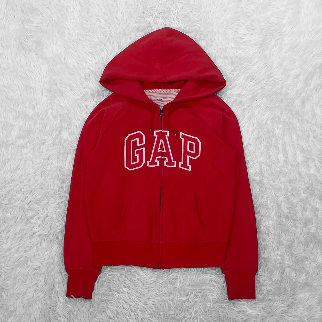 갭 Gap 스펠 로고 후드집업 레드 상품이미지2