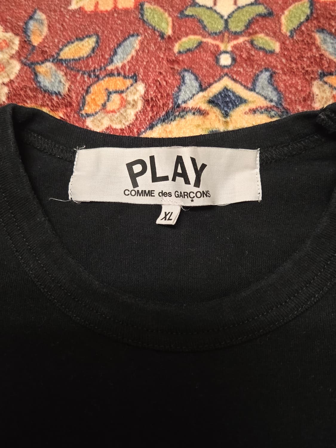 꼼데가르송 PLAY 레드 와펜 긴팔 티셔츠(XL,공용) 상품이미지4